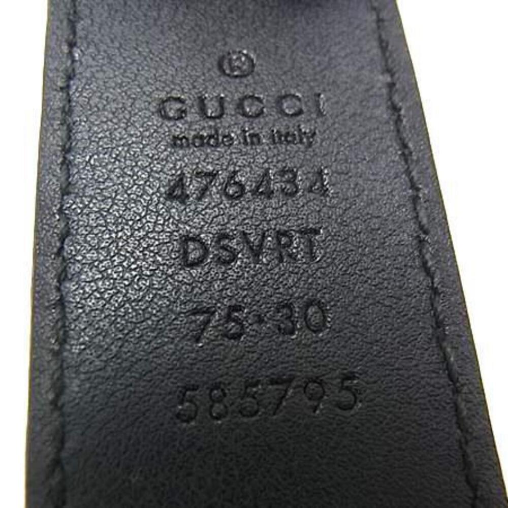 GUCCI Authentic Black Leather GG Marmont Shoulder Bag - Picture 2 of 9